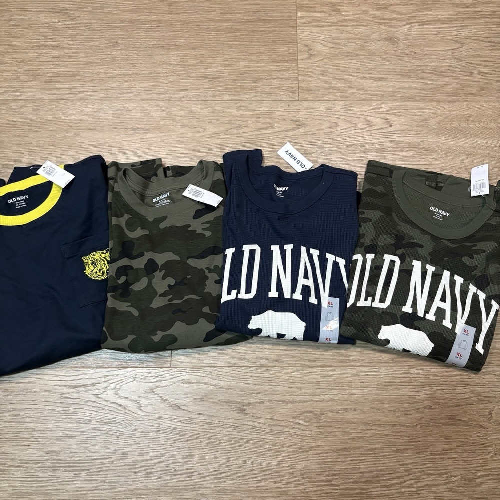 Old Navy Boys Lot Of 4 Long Sleeve Shirts Size XL New With Tags